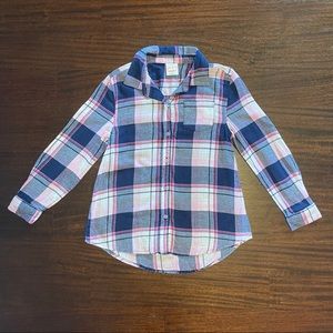Jumping Beans Girls Plaid Long Sleeve Shirt